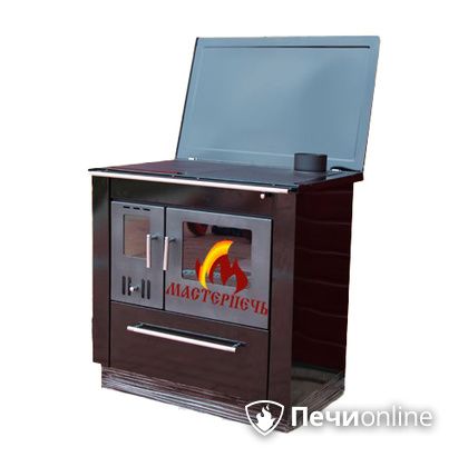 Отопительно-варочная печь МастерПечь ПВ-07 экстра с духовым шкафом, 7.2 кВт (черный) в Санкт-Петербурге